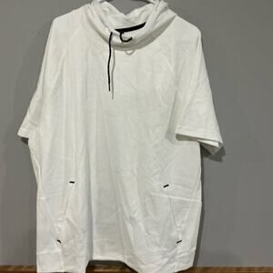 Old Navy Active Men's White Short Sleeve Hoodie
